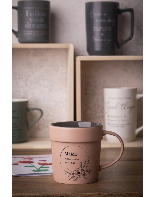 Zdjęcie: Kubek stożek 460 ml z szerokim rantem dekoracja mamo ALTOM DESIGN