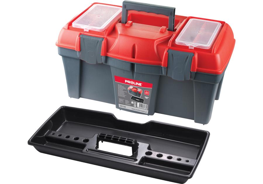 Zdjęcie: Skrzynka narzędziowa z klamrą plastikową, 16,398x200x186 PROLINE