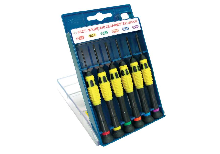 Zdjęcie: Wkrętaki zegarmistzowskie płasko-krzyżowe 6 szt. PROLINE