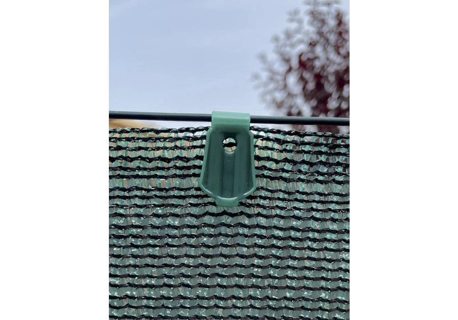 Zdjęcie: Klipsy montażowe do tkanych siatek cieniujących Fixatex 6,8 x 2 cm, zielony NORTENE