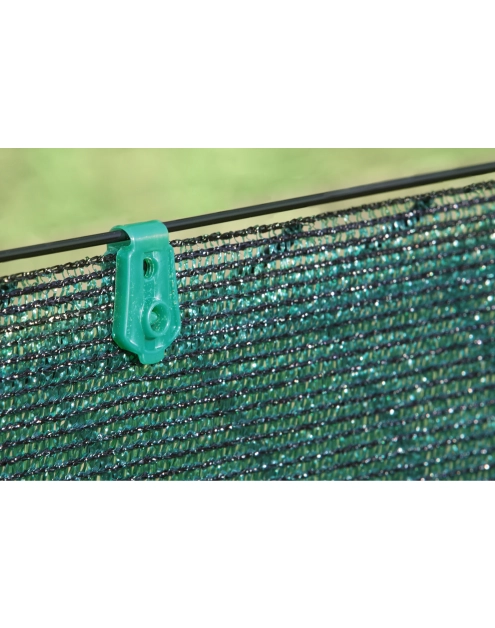 Zdjęcie: Klipsy montażowe do tkanych siatek cieniujących Fixatex 6,8 x 2 cm, zielony NORTENE