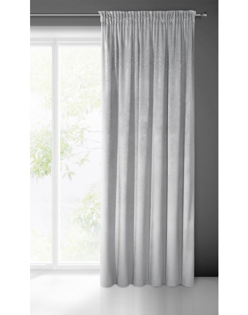 Zdjęcie: Zasłona gotowa Aurora na taśmie 140x270 cm szary EUROFIRANY