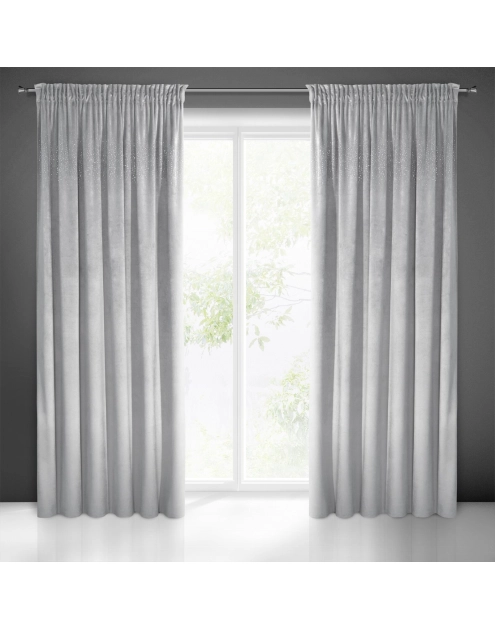 Zdjęcie: Zasłona gotowa Aurora na taśmie 140x270 cm szary EUROFIRANY