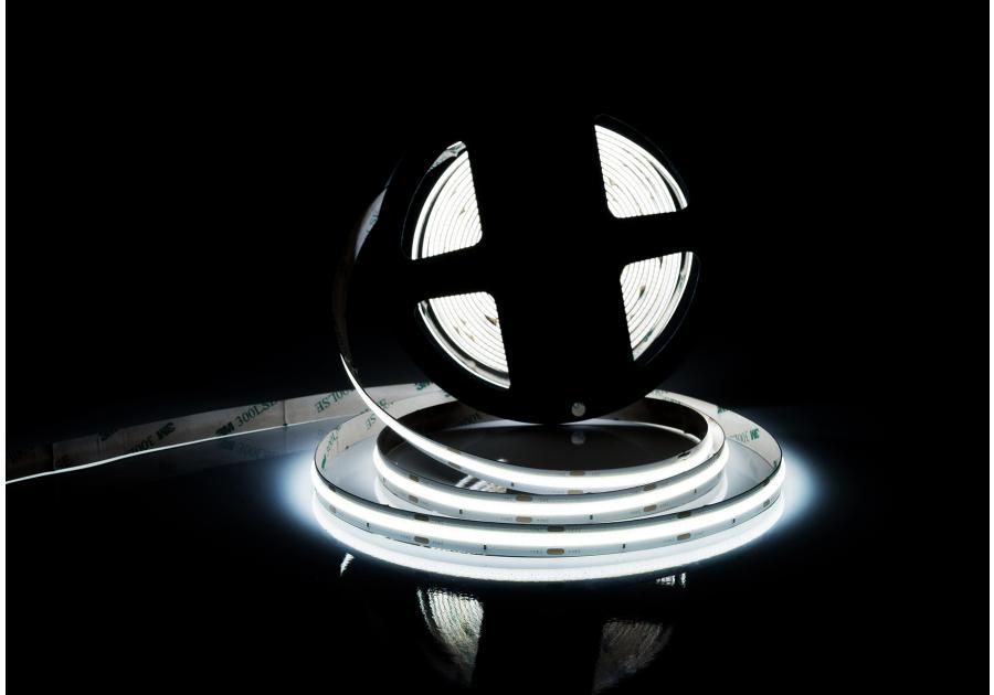 Zdjęcie: Taśma LED 50 m Cob 12 V 10 W/m zimna biała POLGAR