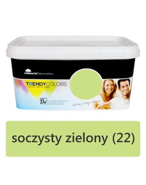 Zdjęcie: Farba Trendy Colors 2,5 L soczysty zielony PRIMACOL DECORATIVE