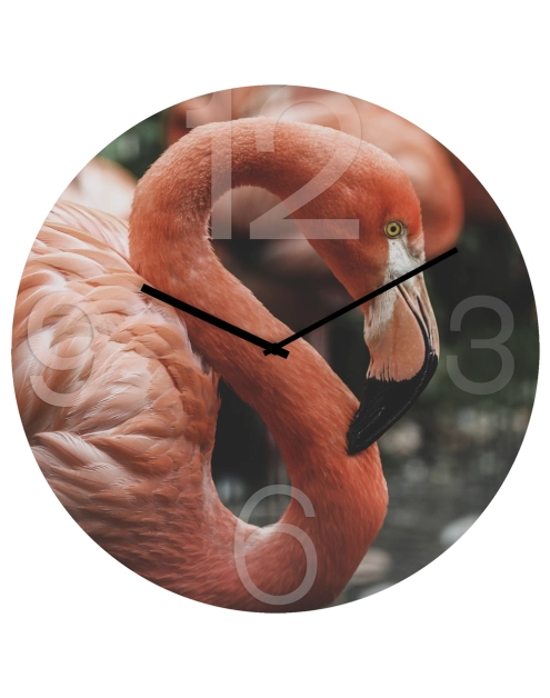 Zdjęcie: Zegar Glassclock 30 cm Gc053 Flamingo STYLER