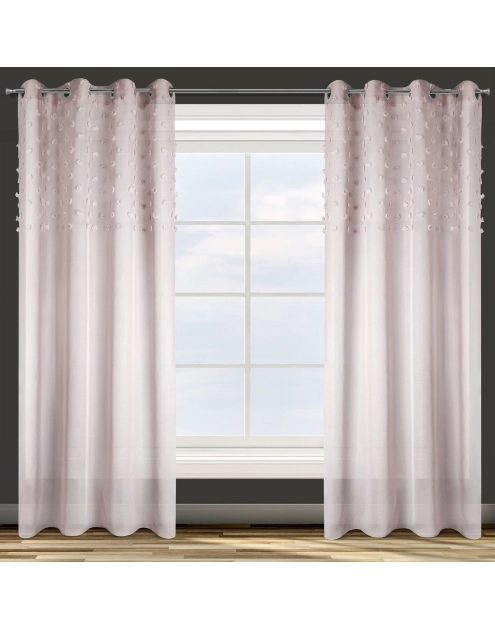 Zdjęcie: Zasłona gotowa D91 Stella 140 x 250 cm pudrowy róż EUROFIRANY