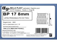 Zdjęcie: Listwa prowadząca PVC BP17 L250 8 mm biała BELLA PLAST