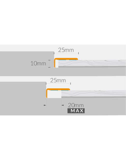 Zdjęcie: Profil podłogowy CS25 biały mat CS40 ARBITON