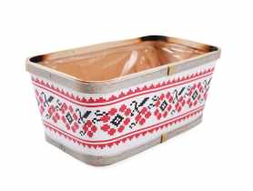 Koszyk z łuby osłonka na doniczkę 23x13x9,5 cm prostokątny TIN TOURS