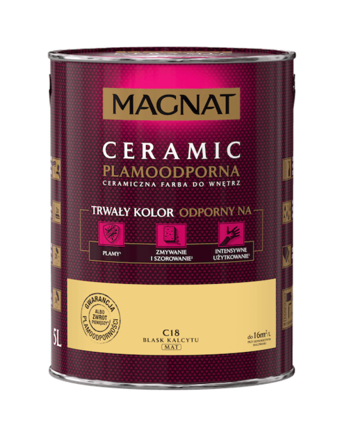 Zdjęcie: Farba ceramiczna 5 L blask kalcytu MAGNAT CERAMIC