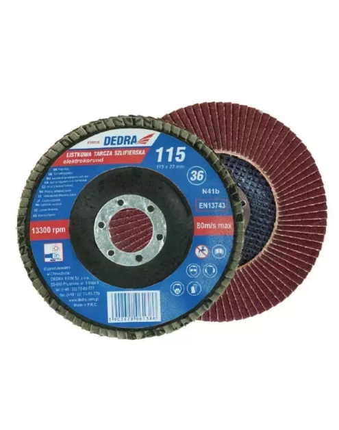 Zdjęcie: Listkowa tarcza szlifierska 125x22 m DEDRA