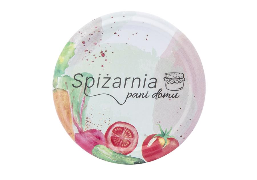 Zdjęcie: Komplet 10 zakrętek Spiżarnia Pani Domu fi 82 6-zaczepowych dekoracja warzywa ALTOM DESIGN