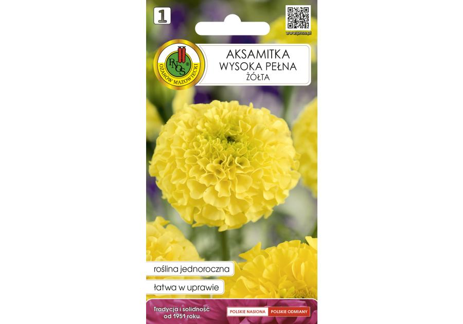 Zdjęcie: Aksamitka pełna wysoka żółta 0,5 g PNOS