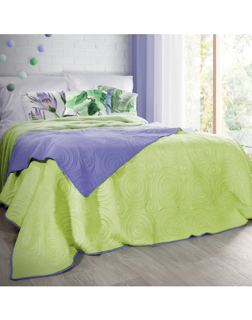 Zdjęcie: Narzuta Josh 220x240 cm jasnozielona-lila EUROFIRANY