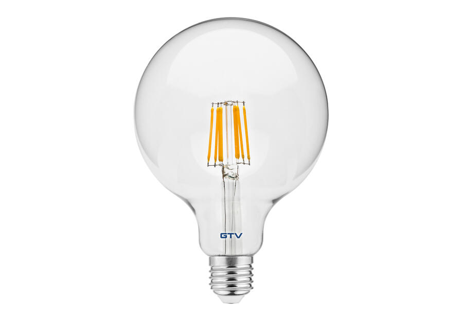 Zdjęcie: Żarówka LED  Filament G125 8 W E 27 ciepły biały GTV