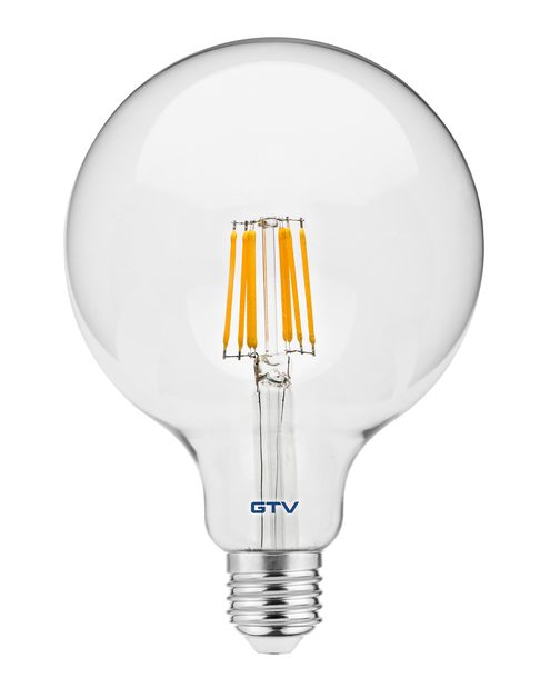 Zdjęcie: Żarówka LED  Filament G125 8 W E 27 ciepły biały GTV