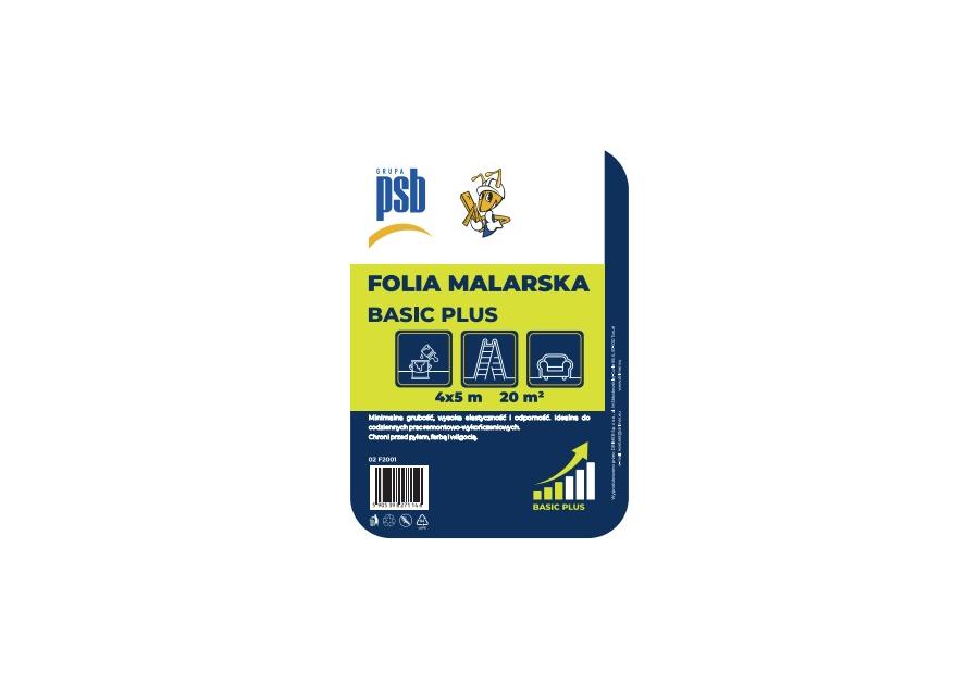 Zdjęcie: Folia malarska Basic Plus 4x5 m PSB