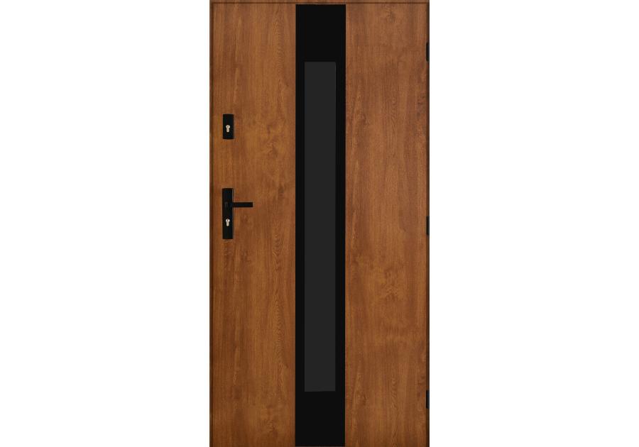Zdjęcie: Drzwi zewnętrzne nil złoty dąb 90p komplet PANTOR