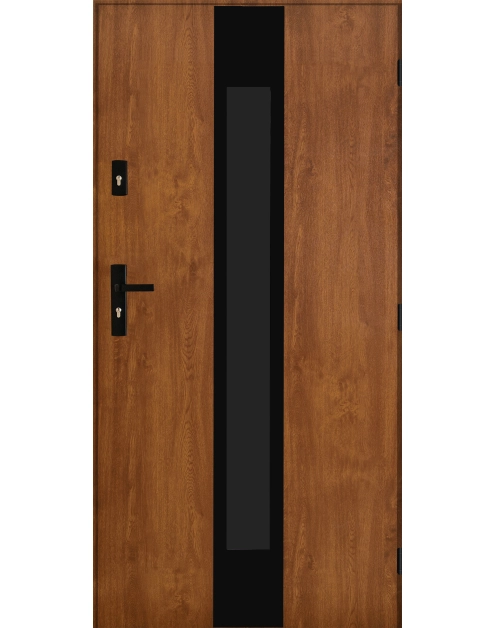 Zdjęcie: Drzwi zewnętrzne nil złoty dąb 90p komplet PANTOR