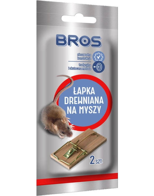 Zdjęcie: Łapka na myszy drewniana 2 szt. BROS