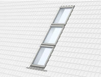 Zdjęcie: Kołnierz kombi EKW 0007E profilowany element górny, 94x140 cm VELUX