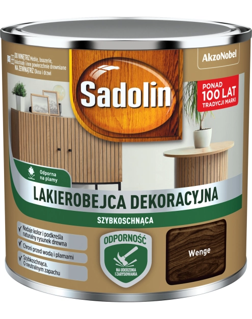 Zdjęcie: Lakierobejca dekoracyjna Wenge 0,2 L SADOLIN