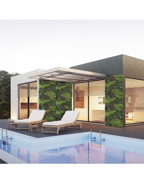 Zdjęcie: Ścianka z mieszanymi liśćmi Vertical Costa, 1x1 m, zielony NORTENE