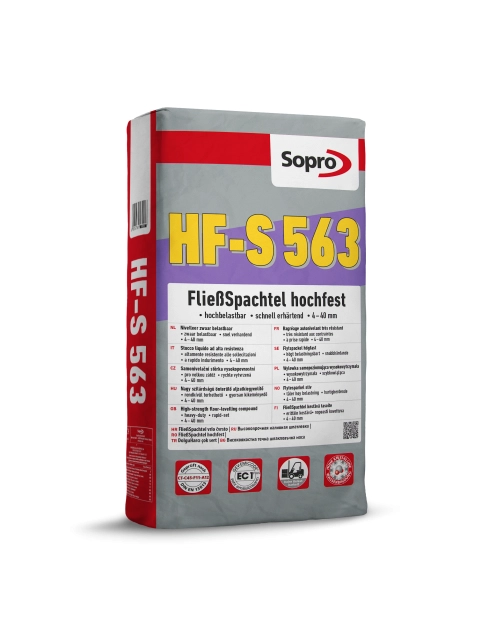 Zdjęcie: Wylewka samopoziomująca wysokowytrzymała 4-40 mm HF-S 563 25 kg SOPRO