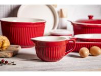 Zdjęcie: Naczynie ceramiczne z uchwytem i wylewką Red Chilli 17,5x13,5x9 cm - 550 ml ALTOMDESIGN