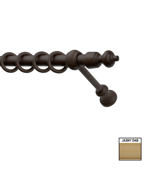 Zdjęcie: Karnisz pojedynczy Hermes 140 cm jasny dąb KARWEL