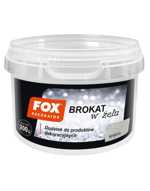 Zdjęcie: Brokat w żelu Fox srebrny 200 g ATLAS