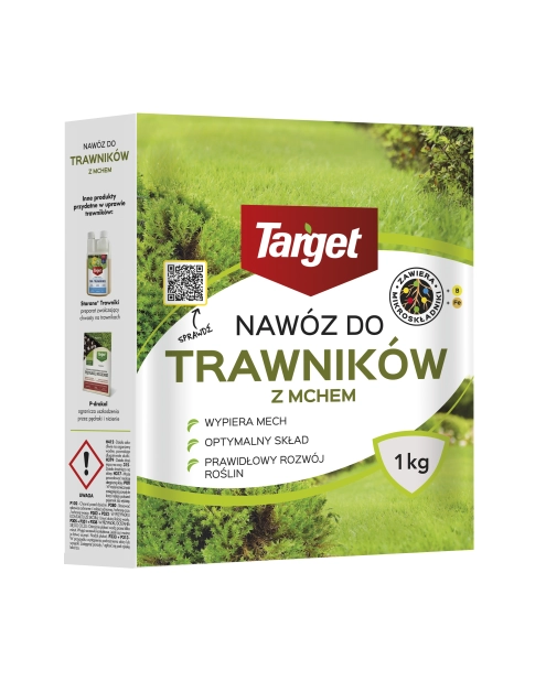 Zdjęcie: Nawóz do trawników z mchem z mikroskładnikami granulowany 1 kg TARGET