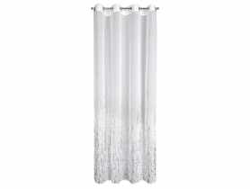 Firana Olivia 140x250 cm biało-srebrna na przelotkach EUROFIRANY