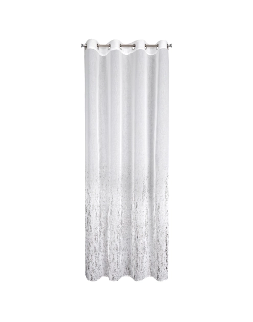 Zdjęcie: Firana Olivia 140x250 cm biało-srebrna na przelotkach EUROFIRANY