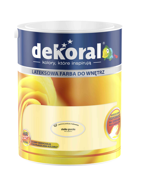 Zdjęcie: Farba do ścian i sufitów słodka gruszka 5 L DEKORAL