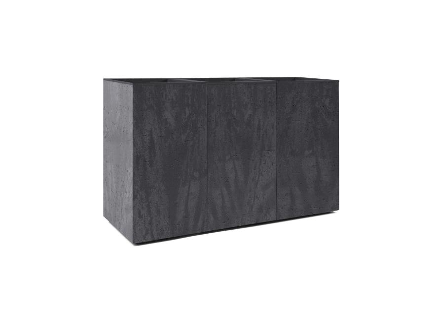 Zdjęcie: Kwietnik Karo 900x300x600 mm beton recycled, czarny beton LAMELA