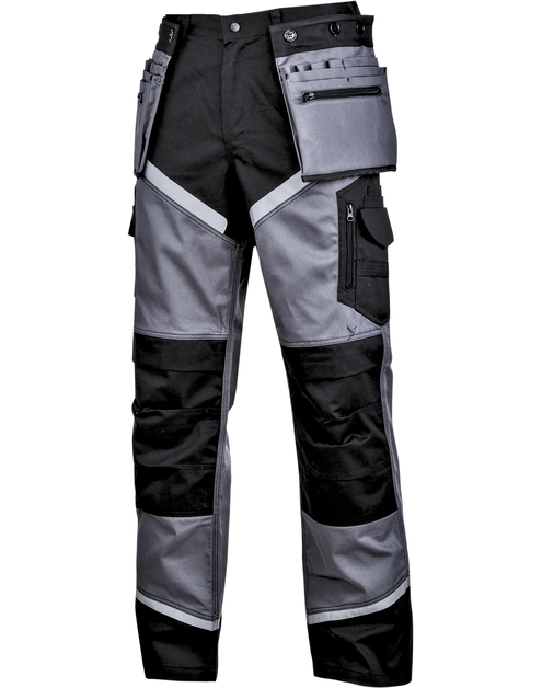 Zdjęcie: Spodnie czarno-szare z pasami odblaskowymi, 3XL, CE, LAHTI PRO