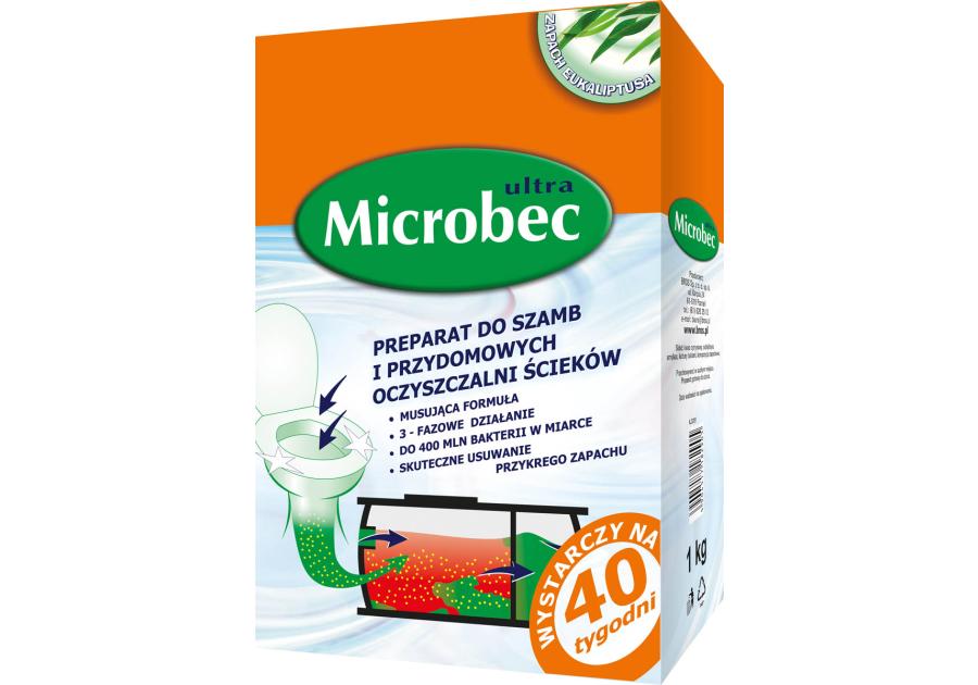 Zdjęcie: Preparat do szamb Microbec Ultra 1 kg zapach eucaliptus BROS