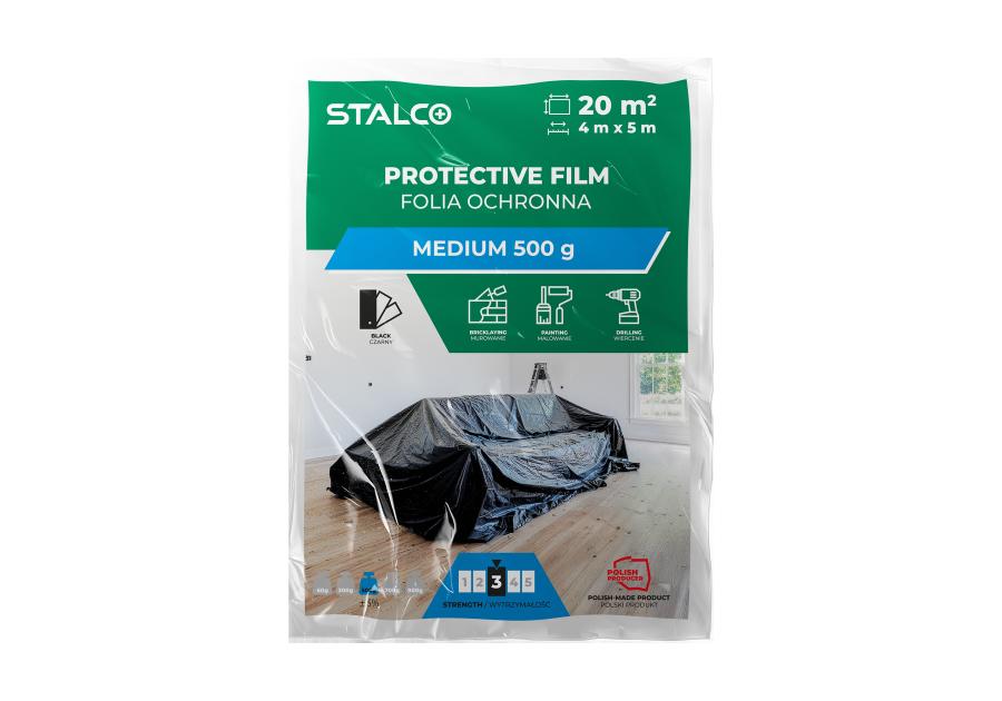 Zdjęcie: Folia ochronna medium 4x5 m 500 g STALCO