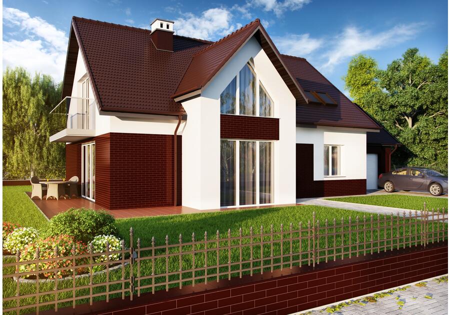 Zdjęcie: Płytka elewacyjna Wiśniowa szkliwiona 24,5x6,5 cm CERRAD