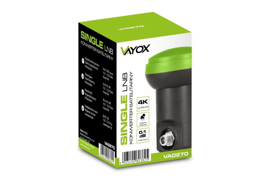 Zdjęcie: Konwerter satelitarny Single LB0063 VA0270 VAYOX