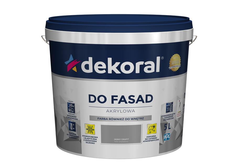 Zdjęcie: Farba fasadowa jasny grafit 5 L Polinit DEKORAL