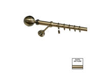 Zdjęcie: Karnisz pojedynczy Zeus fi 25 mm - 400 cm kula złoto KARWEL