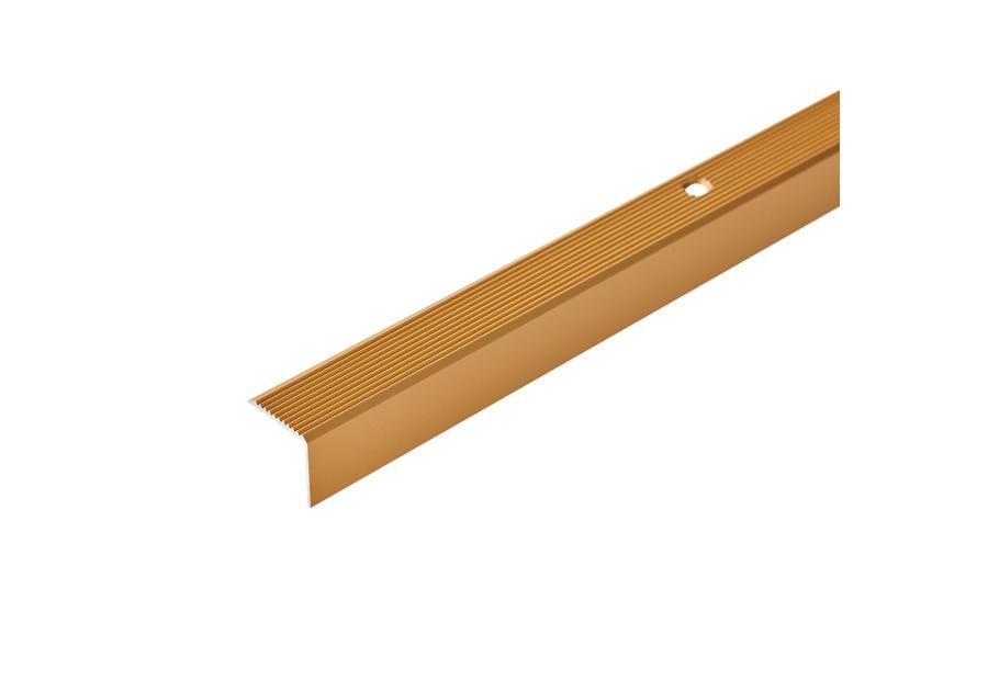 Zdjęcie: Profil schodowy ryflowany 20x20 mm -1 m złoty CEZAR