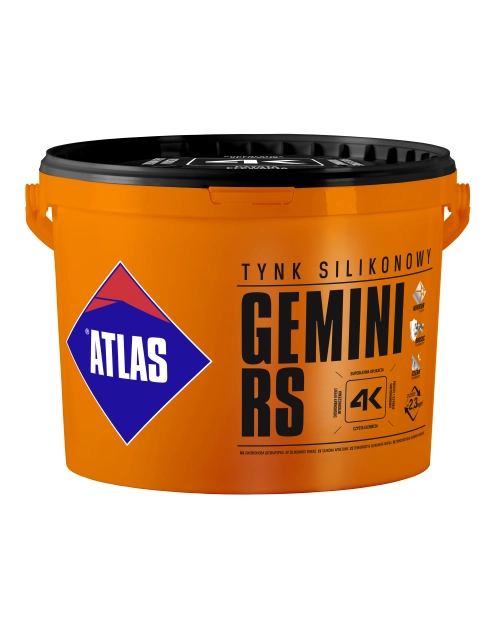 Zdjęcie: Baza tynku szara Gemini RS silikonowego N 150 25 kg ATLAS