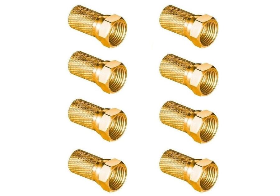 Zdjęcie: Wtyk sat F 6,8 mm Gold CU LB0104 - 8 szt. VAYOX