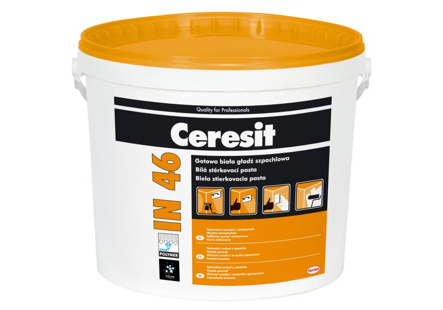Zdjęcie: Gładź szpachlowa IN46 gotowa 25 kg CERESIT