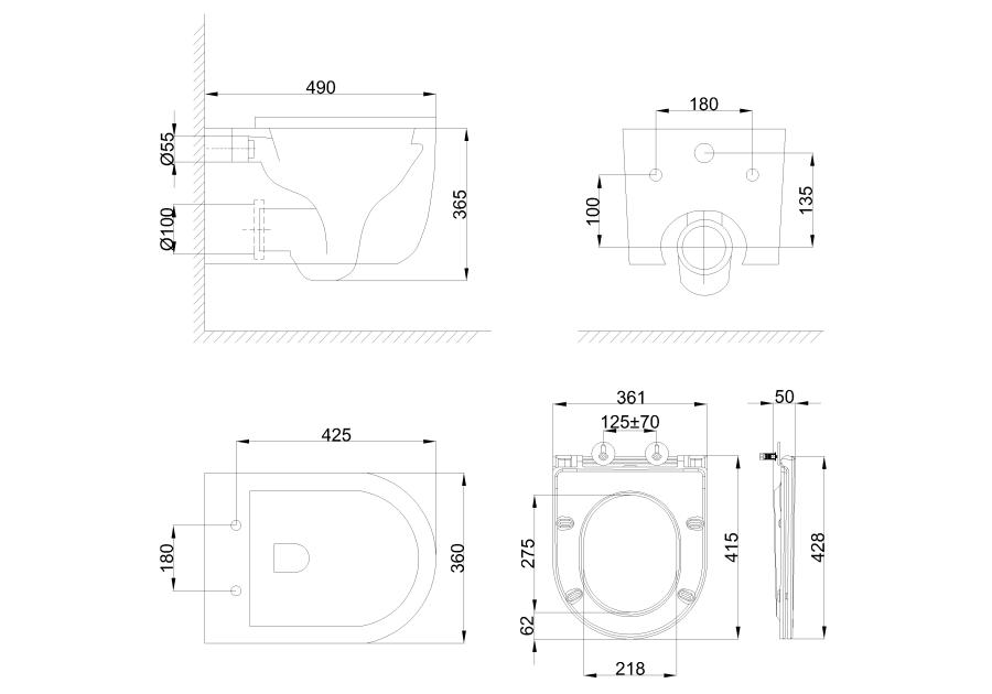 Zdjęcie: Miska WC podwieszana Korfu okrągła, z deską wolnoopadającą INVENA