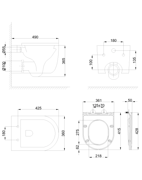Zdjęcie: Miska WC podwieszana Korfu okrągła, z deską wolnoopadającą INVENA